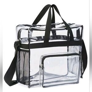 Transparent Stadium Tote Bag Football Game Sporting Event Purse NFL 12"x…